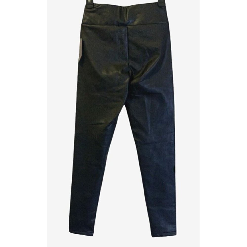 No Boundaries Women Faux Leather Pants Size 3-5 Juniors Black